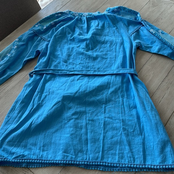 Melissa Odabash Cathy Azure belted embroidered cotton and linen-blend S Dress - Picture 15 of 16